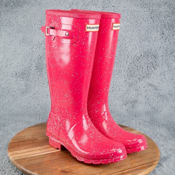Hunter Other - Hunter Original JFT6075RGT Big Kids Thrift Giant Glitter Rain Boots 4B/5G NIB